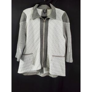 Italian Tricot Chic Textured Jacket, Size 12
